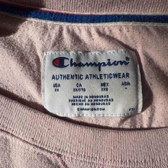 Champion Light Pink Athletic-wear Crewneck Sweatshirt, XXL - Picture 3 of 3